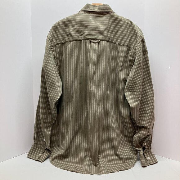 Haggar Mens Olive Green Long Sleeve Button‎ Down Shirt Wrinkle Resistant Size XL - Picture 2 of 4